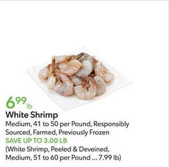 Publix White shrimp offer