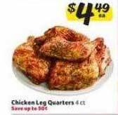 Winn Dixie Chicken leg quarters offer