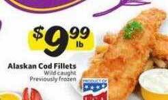 Winn Dixie Alaskan cod fillets offer