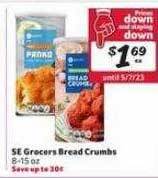 Winn Dixie Se grocers bread crumbs offer