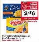 Winn Dixie Velveeta shells & cheese or kraft deluxe offer