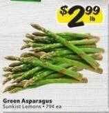 Winn Dixie Green asparagus offer