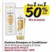 Winn Dixie Pantene shampoo or conditioner offer