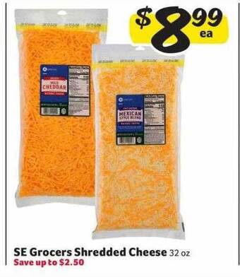 Winn Dixie Se grocers shredded cheese offer