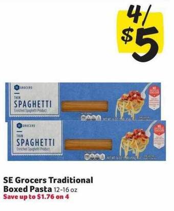 Winn Dixie Se grocers traditional boxed pasta offer