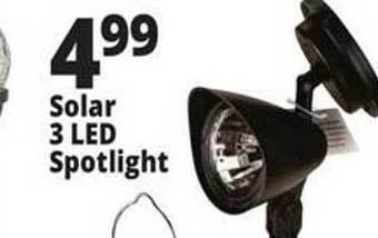 Ocean State Job Lot Solar 3 led spotlight offer