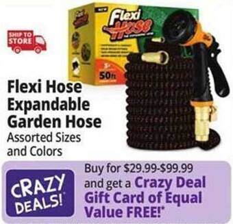 Ocean State Job Lot Flexi hose expandable garden hose offer