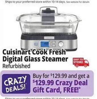 Ocean State Job Lot Cuisinart cook fresh digital glass steamer offer