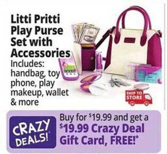Ocean State Job Lot Litti pritti play purse set with accessories offer