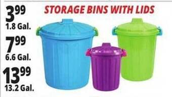 Ocean State Job Lot Storage bins with lids offer