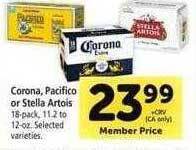 Safeway Corona, pacifico or stella artois offer