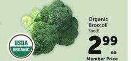 Safeway Organic broccoli offer