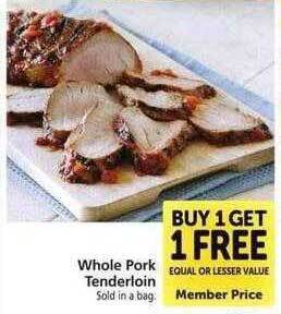 Safeway Whole pork tenderloin offer