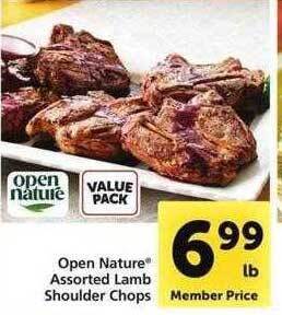 Safeway Open nature assorted lamb shoulder chops offer