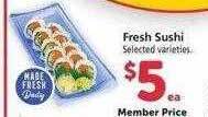 Safeway Fresh sushi offer