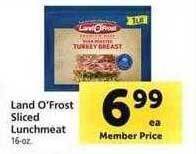 Safeway Land o'frost sliced lunchmeat offer