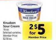 Safeway Knudsen sour cream offer