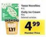 Safeway Yasso novelties or oatly ice cream offer