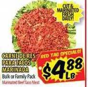 Supermercado El Rancho Carne de res para tacos marinada offer