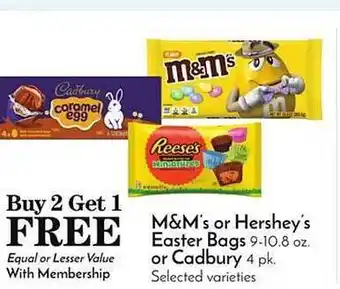 Food Pavilion M&m's or hershey's easter bags or cadbury offer