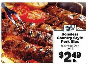 Rosauers Boneless country style pork ribs offer