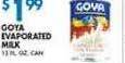 Associated Goya evaporated milk offer