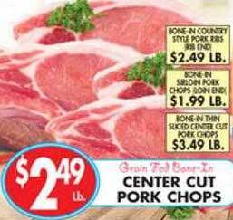 Associated Center cut pork chops offer