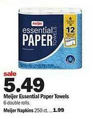 Meijer Meijer essential paper towels offer
