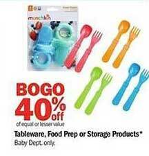 Meijer Tableware, food prep or storage products offer