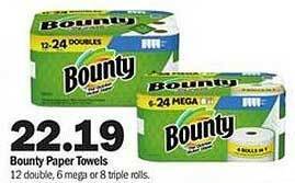 Meijer Bounty paper towels offer