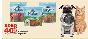 Meijer Blue nudges dog treats offer