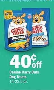 Meijer Canine carry outs dog treats offer