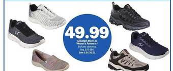 Meijer Skechers men's or women's footwear offer