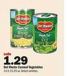 Meijer Del monte canned vegetables offer