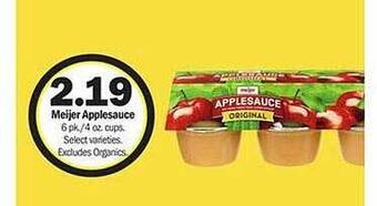 Meijer Meijer applesauce offer
