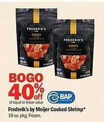Meijer Frederik's by meijer cooked shrimp offer