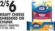 Met Foodmarkets Kraft cheese shredded or chunk offer