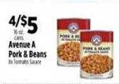 Pioneer Supermarkets Avenue a pork & beans offer