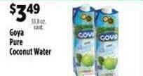 Pioneer Supermarkets Goya pure coconut water offer