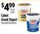 Pioneer Supermarkets Cabot greek yogurt offer