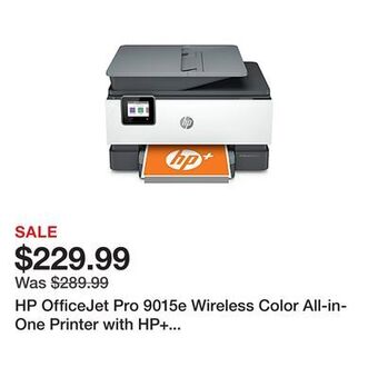 Office Depot Hp officejet pro 9015e wireless color all-in-one printer with hp+ (1g5l3a) offer