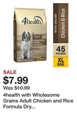 Tractor Supply Company 4health with wholesome grains adult chicken and rice formula dry dog food offer