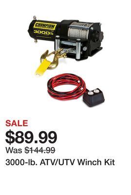 Tractor Supply Company 3000-lb. atv/utv winch kit offer