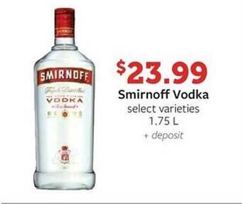 Fareway Smirnoff vodka offer