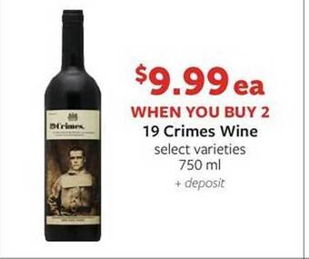 Fareway 19 crimes wine offer