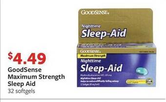 Fareway Goodsense maximum strength sleep aid offer