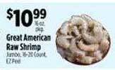Pioneer Supermarkets Great american raw shrimp offer