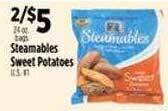 Pioneer Supermarkets Steamables sweet potatoes offer
