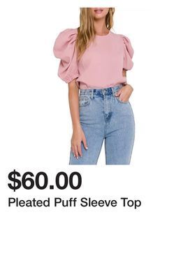 Belk Pleated puff sleeve top offer