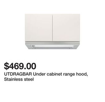 Ikea Utdragbar under cabinet range hood, stainless steel offer